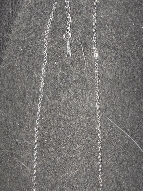 18in Stainless Steel Silver Tone Chain Necklace With Swarovski Crystals